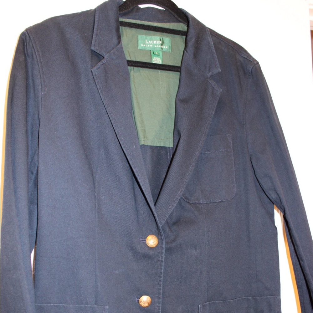 Vintage Lauren Ralph Lauren women’s navy blazer jacket size 6